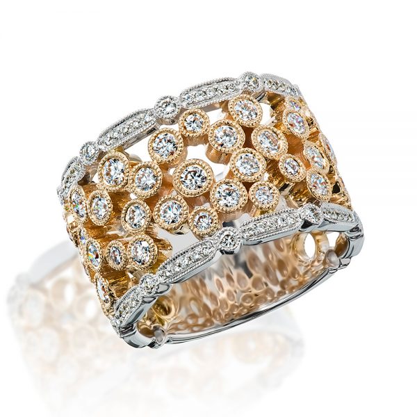 Contemporary Bezel Set Diamond Ring