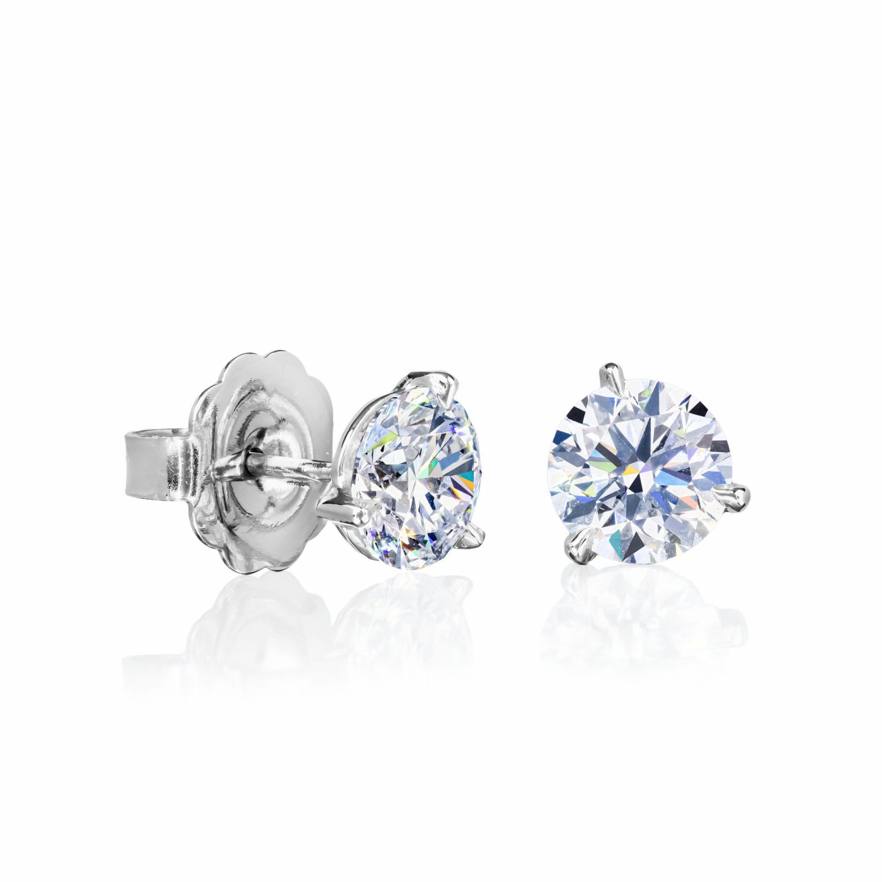 Diamond stud earrings