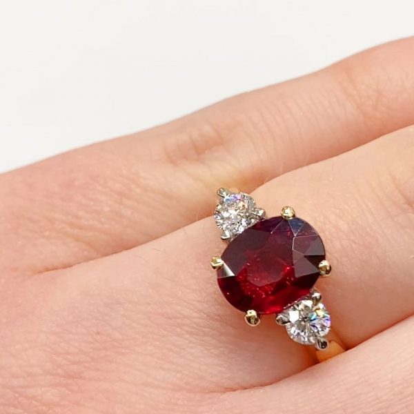 Buy Ruby Ring Natural Ruby Ring Oval Ruby Ring July Birthstone Simple Ruby  Ring 14 K Gold Ring Gold Ruby Ring Woman Jewelry on Sale Online in India -  Etsy