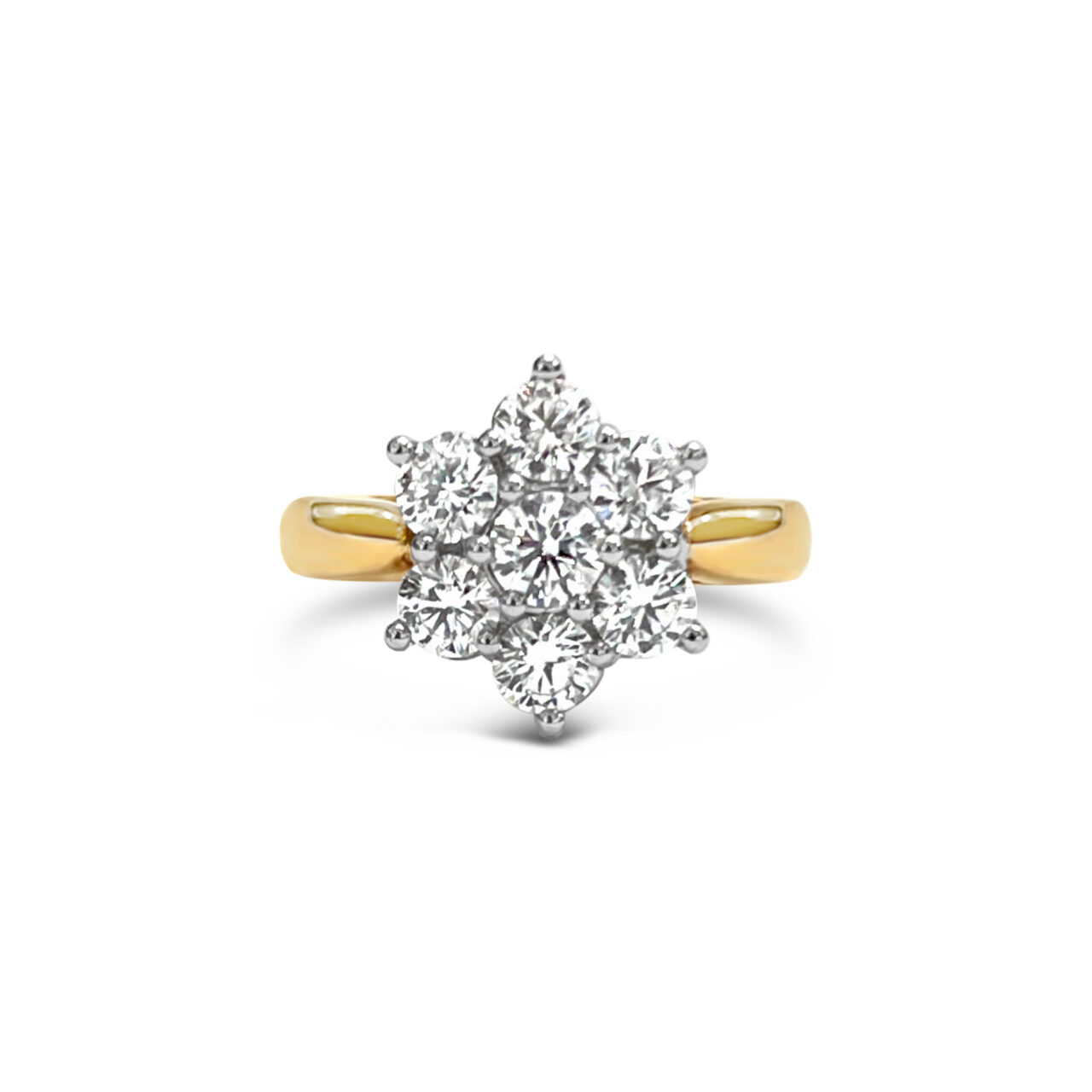 Brilliant Cut Cluster Ring