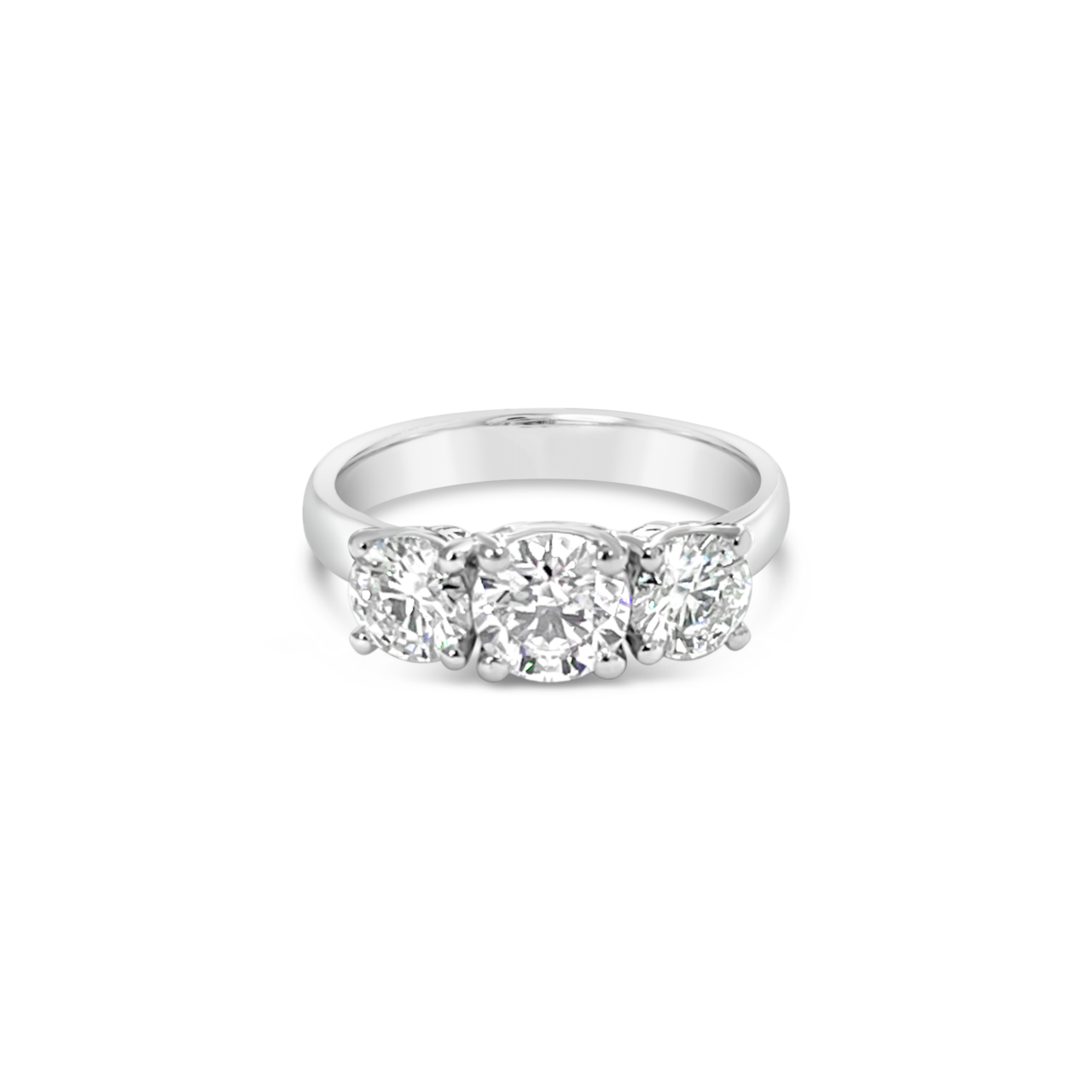 Round Diamond Trilogy Ring