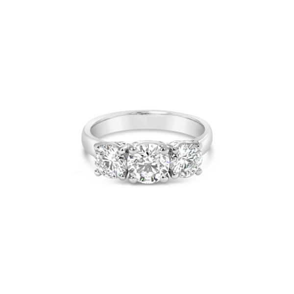 Round Diamond Trilogy Ring