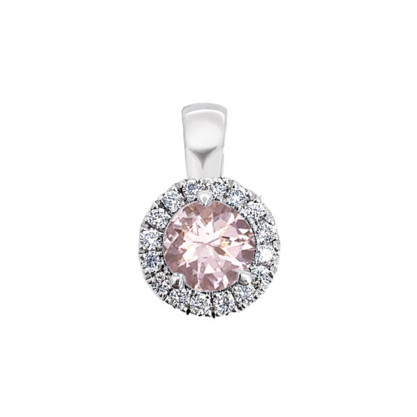 Morganite Diamond Pendant