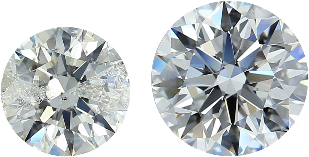 Diamond halo studs in 18 karat white gold