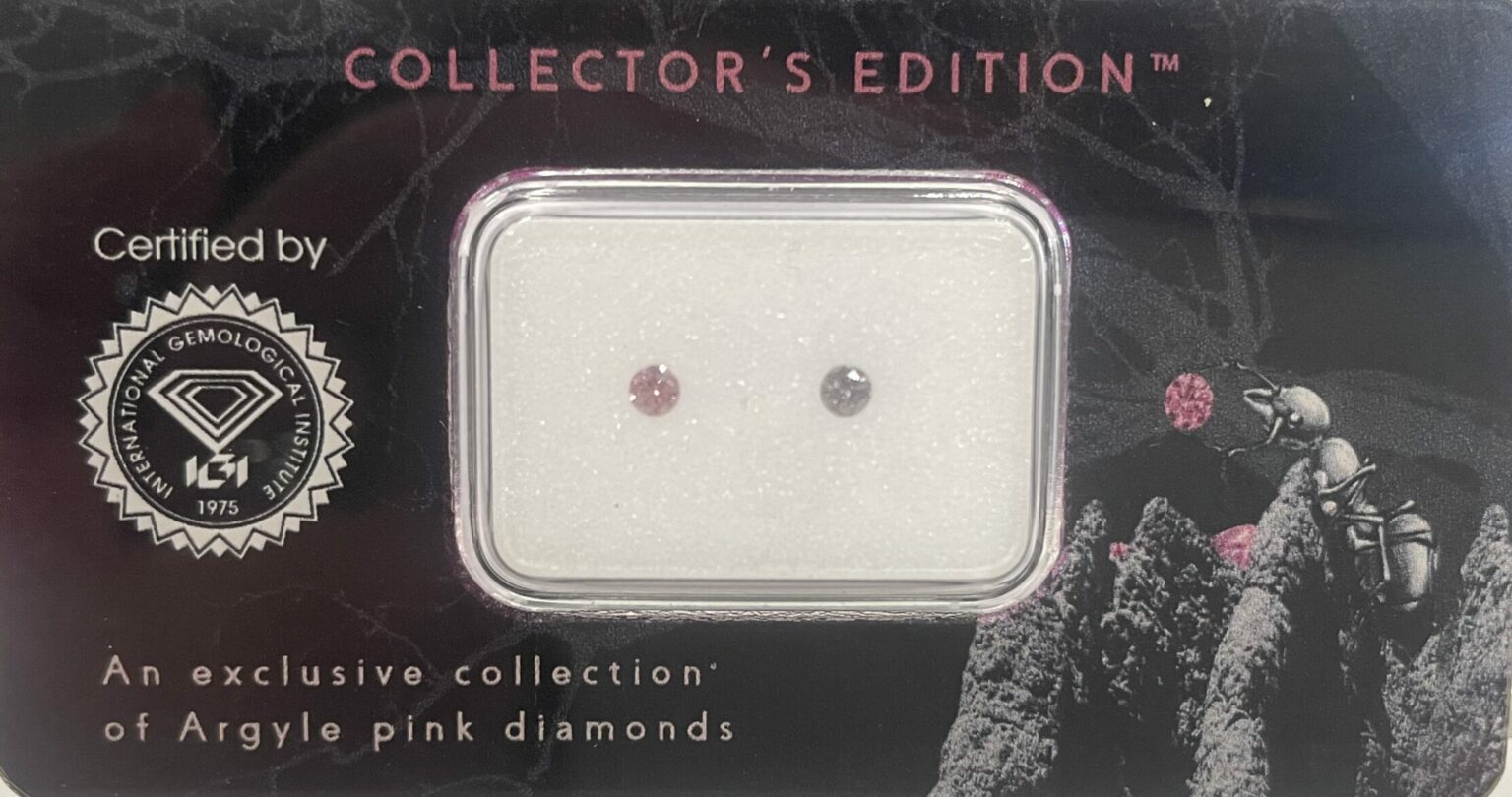 2 = 0.10ct Natural Fancy Pink Diamonds