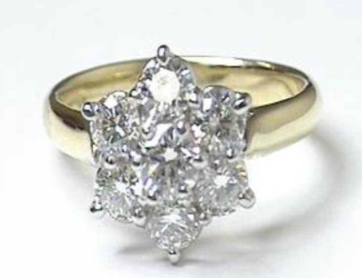 Star shape diamond deals ring