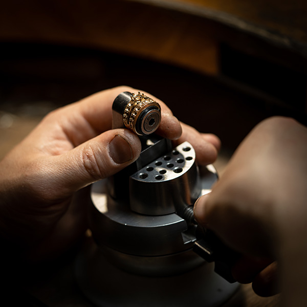 We handcraft our rings using old techniques along with state of the art machinery