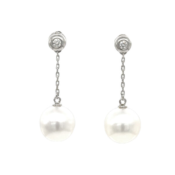 Diamond Pearl Earring