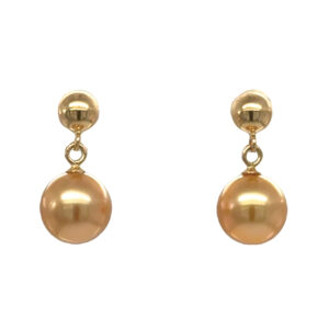 Golden south sea pearl earrings