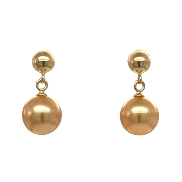 Golden south sea pearl earrings