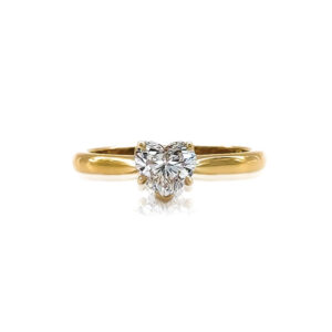 Heart Shaped Diamond Solitaire Ring