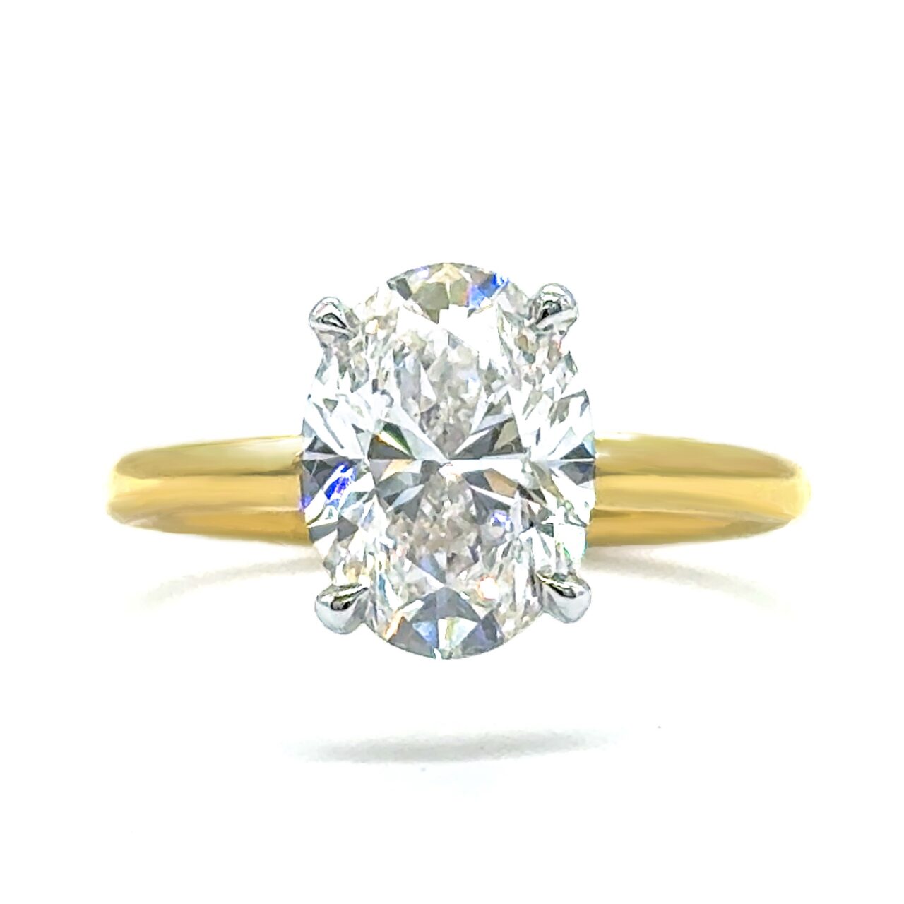 Oval Diamond Solitaire Ring