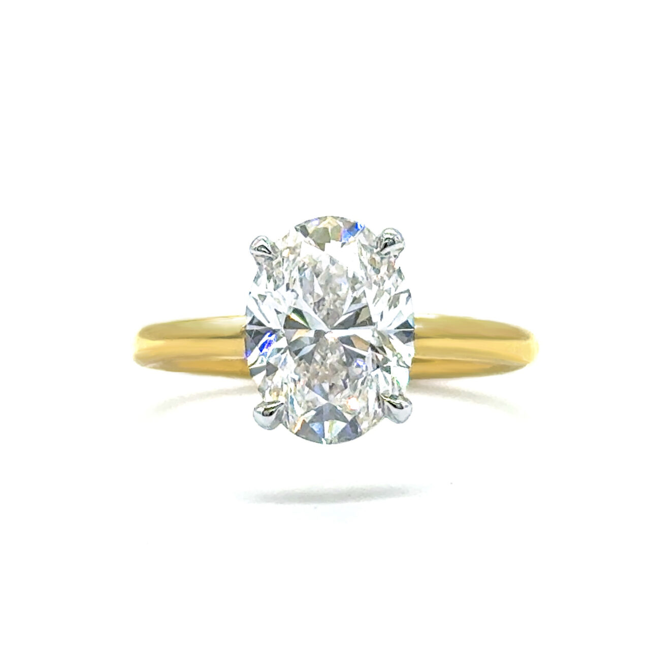 Oval Diamond Solitaire Ring