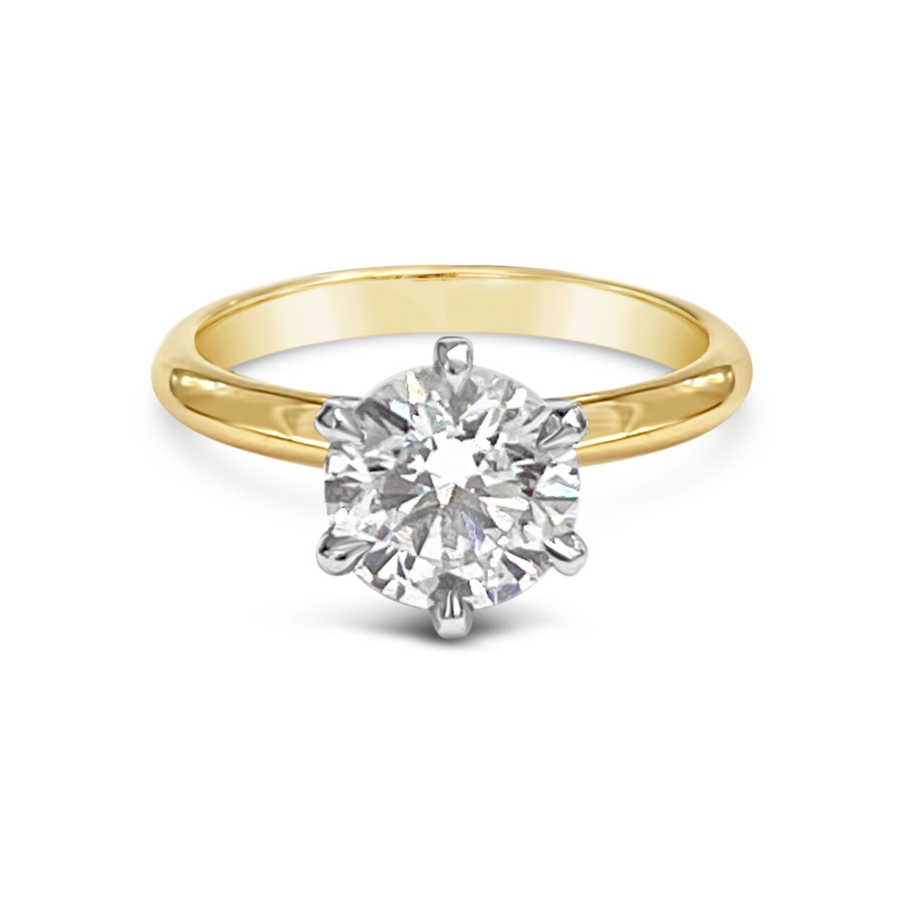 Round Solitaire Diamond Engagement Ring - Image 2