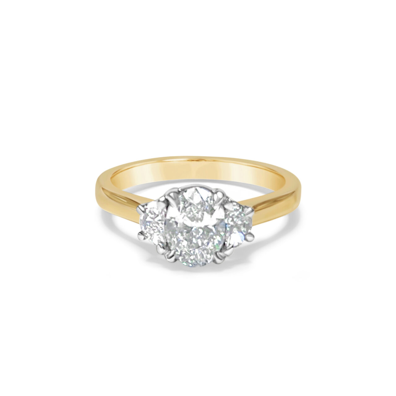 Oval & Moon Cut Diamond Ring