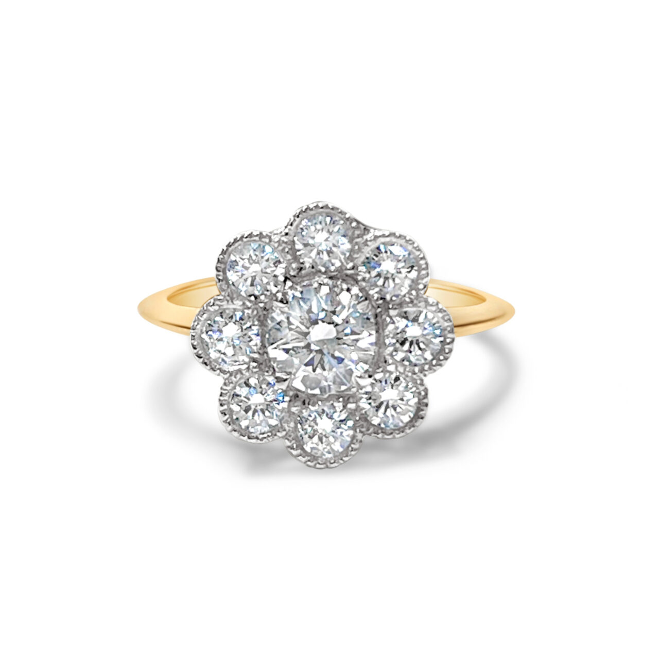 Diamond Flower Ring