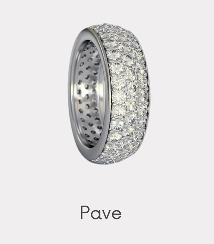 Pave setting for Eternity Ring