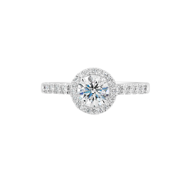 Timeless Halo Design for Custom Engagement Ring