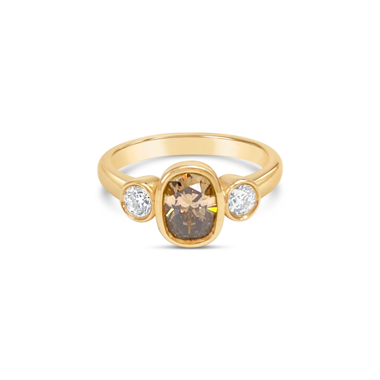 Three Across Champagne Diamond Ring - Image 2