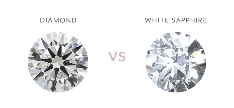 white sapphire vs diamond