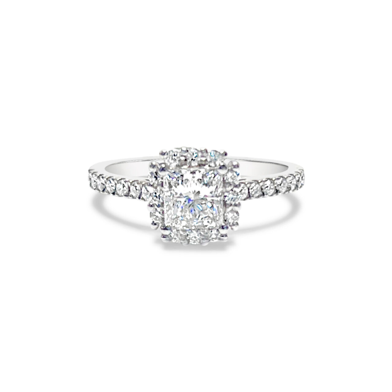 Princess Cut Diamond Halo Ring