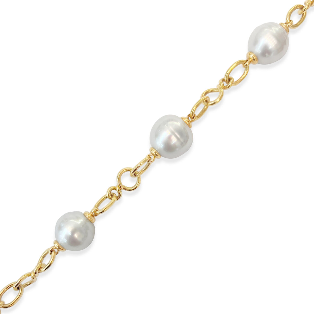 Twisted Belcher Pearl Necklace - Image 2